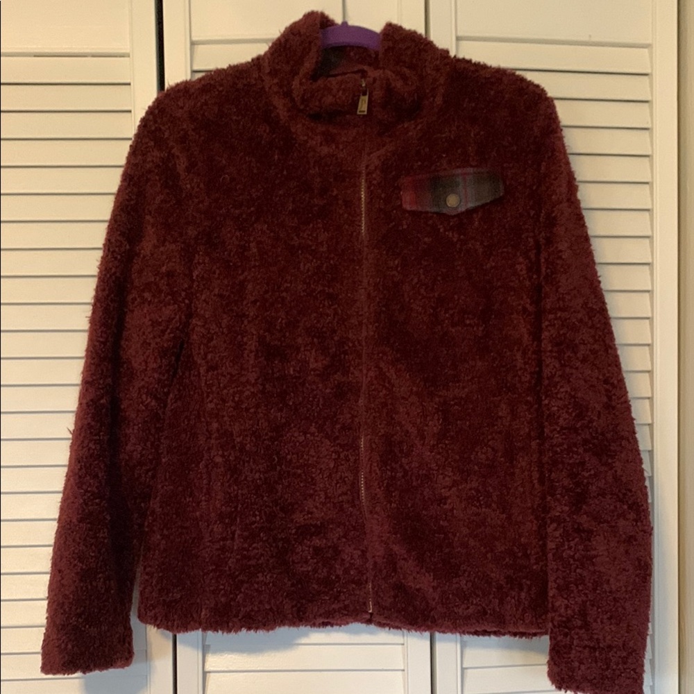 Women's Pendleton Burgundy Fleece Jacket